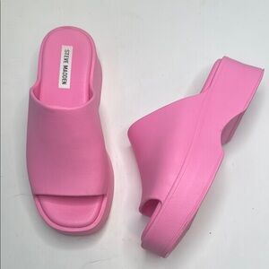 Steve Madden Women's Slinky-J Slip-On Platorm Wedge Sandals S-249 Sz 8